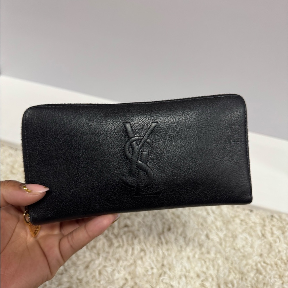 YSL Black Leather Wallet